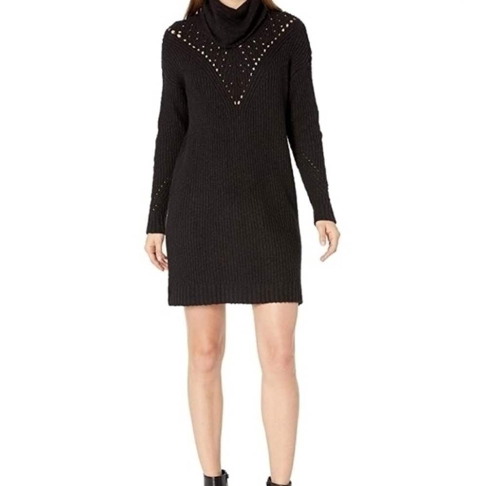 Kensie‎ Black Long Sleeve Sweater Dress - Small